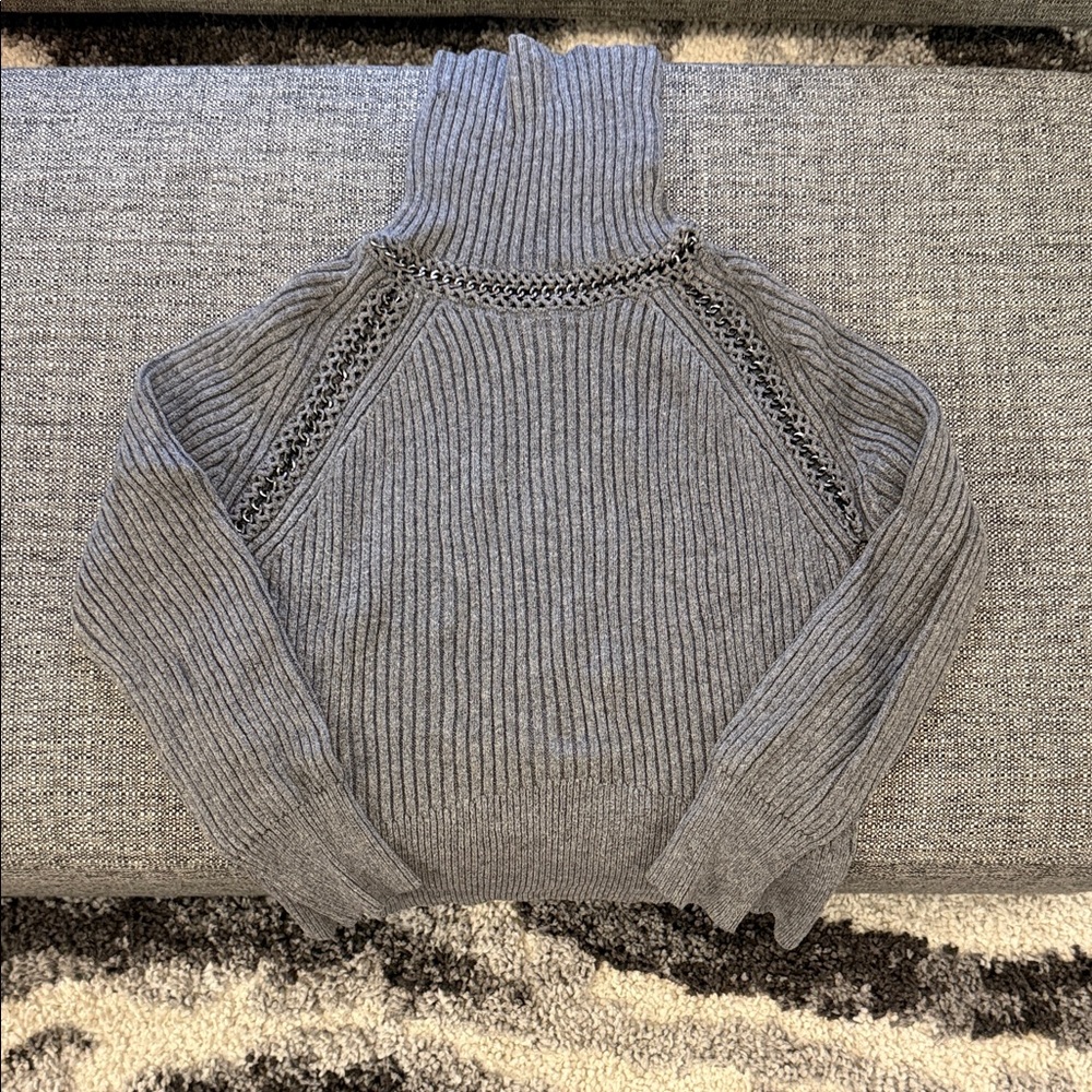 Elegant Gray Turtleneck Sweater